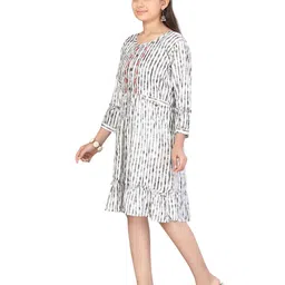 BAESD Girls Striped Fit & Flare Midi Dress image 2