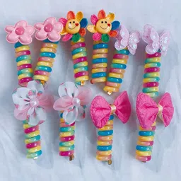 LYTIX Girls Set of 4 Spiral Phone Cord Hair Ties - Assorted-picture-14