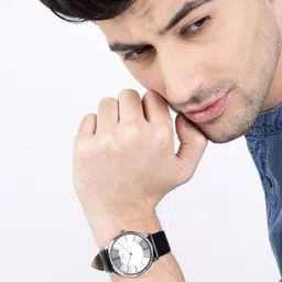 IBSO Unisex Patterned Dial & Leather Straps Analogue Watch B2222CGSL image 5