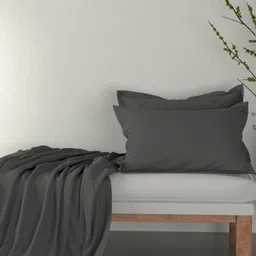 Pure Decor Grey 600 TC King Bedsheet with 2 Pillow Covers-image-36