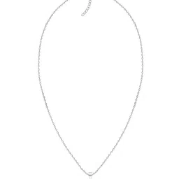 GIVA 925 Silver Rhodium-Plated Heart Shaped Love Me Pendants with Chain image 4