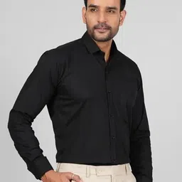 RKCOLLECTION Men Slim Fit Solid Spread Collar Cotton Formal Shirt-picture-12