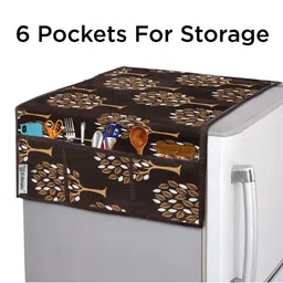 E-Retailer 5-Pcs Brown Printed Refrigerator Covers image 2