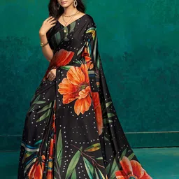 RACHNA Ready to Wear Floral Saree With Blouse image 3