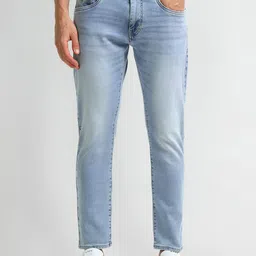 U.S. Polo Assn. Denim Co. Men Slim Fit Mid-Rise Light Fade Jeans image 4