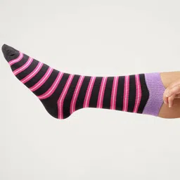 Theater Women Striped Calf Length Socks image 3