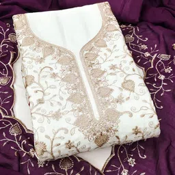 Panzora Embroidered Unstitched Dress Material image 2