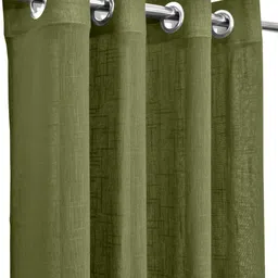 Aura Green Linen Window Curtain image 5