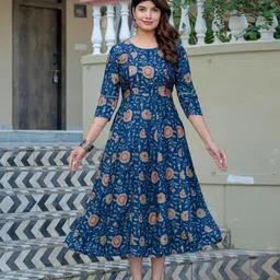 PRAGUDO Printed A-Line Ethnic Dress-picture-12