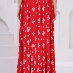 KALINI Printed Flared Maxi Skirt image 2