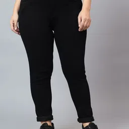 Nifty Women Skinny Fit High-Rise Slash Knee Stretchable Plus Size Jeans-image-44