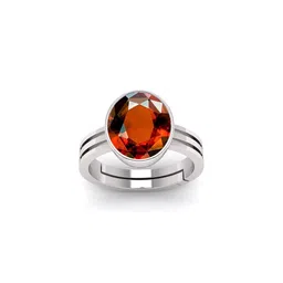 Pranjal Gems Unisex 13.25 Ratti Gomed/Hessonite Stone Studded Adjustable Finger Ring-picture-27