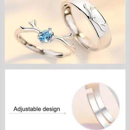 J.S ENTERPRISES Unisex Set of 2 Adjustable Finger Rings image 4