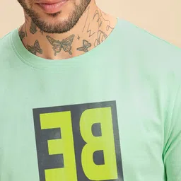 Bewakoof Men Typography Printed Pure Cotton T-shirt image 3