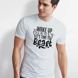 Seekbuylove Typography Printed Round Neck Cotton Bio Finish Regular Fit T-shirt image 3