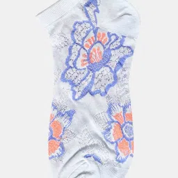 N2S NEXT2SKIN Women Pack Of 3 Flowered Pattern Cotton Ankle-Length Socks image 2