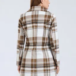 YOUNG CLUB CLASSIC Checked Notched Lapel Overcoat image 4