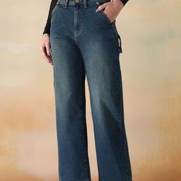 Flying Machine Women Wide Leg High-Rise Light Fade Stretchable Jeans-picture-37
