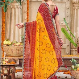 SANISA Bandhani Embroidered Poly Georgette Saree image 4
