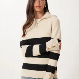 Happiness istanbul Women Striped Pullover image 1