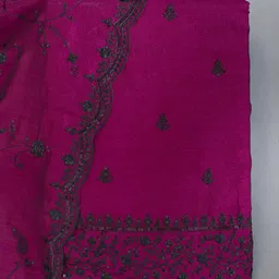 Koskii Ethnic Motifs Embroidered Sequinned Tissue Unstitched Dress Material image 5