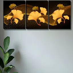 Myntra Elegant Homes Brown & Gold-Toned 3 Pieces Floral & Botanical Wall Art-picture-24