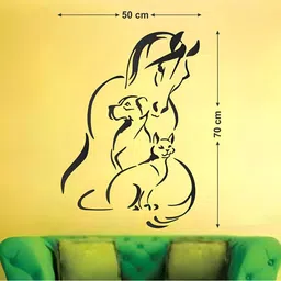 LANSTICK Black Animals Self-Adhesive Wall Sticker image 4