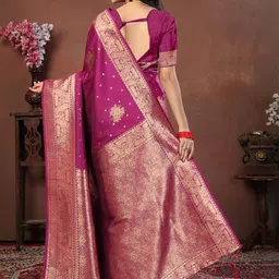 Moda Rapido Woven Design Zari Art Silk Heavy Work Banarasi Saree image 2