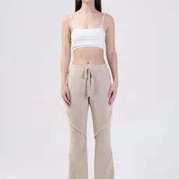 Albion By CnM Mid- Rise Cotton Flared Trousers image 5
