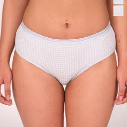 Munns & Mars Women Checked Printed Pack of 3 Mid-Rise Hipster Brief-image-78