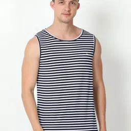 Masculino Latino Men Bio Finish Striped Round Neck Cotton T-shirt-picture-38