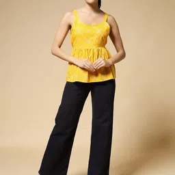 Istyle Can Women Bandhej Printed Jaipuri Cotton Peplum Top-picture-11