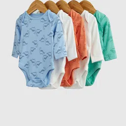mothercare Boys Pack Of 5 Pure Cotton Printed Bodysuit-picture-39