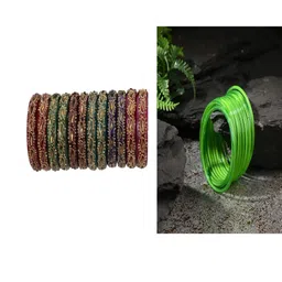 SOMIL Set Of 24 Artificial Stones Studded Bangles-image-85