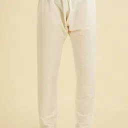 Diwas by Manyavar Geometric Woven Design Mandarin Collar Straight Kurta & Trousers image 3