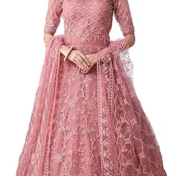 beautypiie Embroidered Net Semi Stitched Anarkali Gown-picture-47