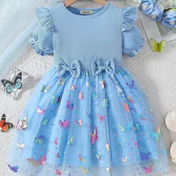 INCLUD Animal Print Puff Sleeve Fit & Flare Dress-picture-28