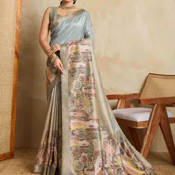 all about you Kalamkari Woven Design Zari Saree-picture-18