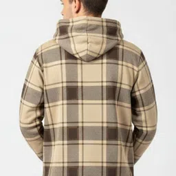 SZN Men Checked Hooded Sweatshirt image 5