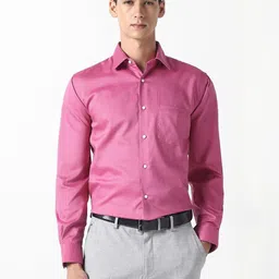 Van Heusen Men Solid Spread Collar Pure Cotton Formal Shirt-image-64