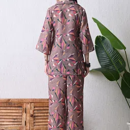 HARIKS Printed V-Neck Tunic & Trousers Co-Ords image 2