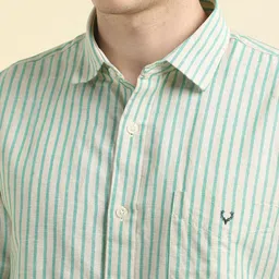 Allen Solly Slim Fit Striped Spread Collar Casual Shirt image 3
