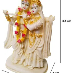 Hubzones Unisex Religious Lord Radha Krishna Love Couple Statue image 2