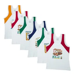 Dowin Boys Pack Of 6 Printed Cotton Basic Innerwear Vests DOWIN_002_6J_ZOOM_VEST_50-image-4