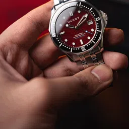 DUXOT Men Henri Diver Dial & Stainless Steel Straps Automatic Motion Powered Watch image 2