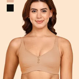 DressBerry Breathable Cotton Plus Size M-Frame Minimiser Non-Padded Bra-picture-32