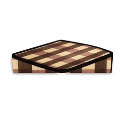 The Furnishing Tree Washing Machine Cover Gingham Pattern Beige Compatible for Whirlpool 7.5 Kg Ful image 2