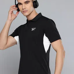 Reebok Colourblocked Detail Speed-Wick Athelete Perf Core Polo Collar T-shirt-picture-16