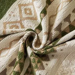 HOMETHREADS Green Embroidered Sofa Cover image 5