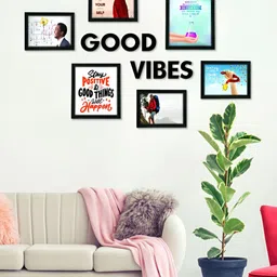 Aura Black & White 5 to 7 Pieces MDF Wall Photo Frames-picture-23